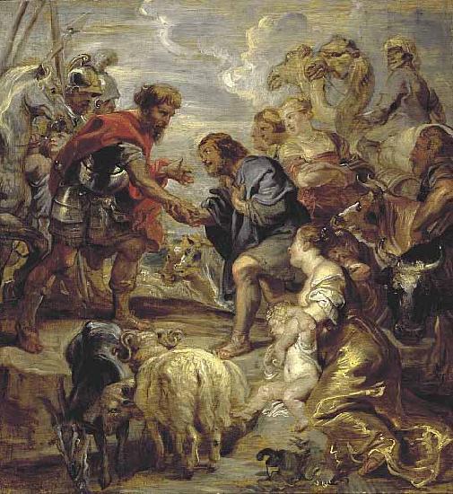 Peter Paul Rubens The Reconciliation of Jacob and Esau Sweden oil painting art